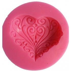 Силиконов калъп за Сърце с орнаменти